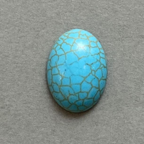 Kabošon z tyrkysu 18×13 mm ± cena za 1 ks