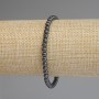 Náramek z hematitu, hladká kulička 4 mm, délka 18 cm, elastický