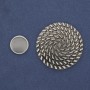 Brož na magnetu Akcent, 40 mm ± stříbrný kov