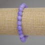 Náramek z akvamarínu – hladké kuličky, průměr 8 mm, délka 18 cm, elastický