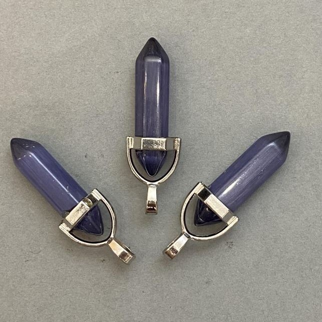 Přívěšek Kočičí oko, šestiúhelníkový krystal, koule 8×31×41 mm+
