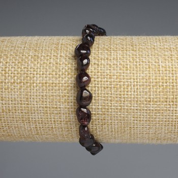 Браслет Гранат галтівка, діаметр 5-11х5-8мм+-, довжина 18см +- стрейч