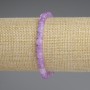 Náramek z levandového ametystu, broušený kubík, průměr cca 5×5 mm, délka cca 18 cm, na elastické šňůrce