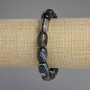 Náramek z achátu v barilkovém tvaru, průměr 14×10 mm, délka 18 cm ±, pružný
