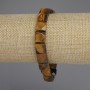 Náramek z tygřího oka, broušené čtverce, průměr 10 mm, délka 18 cm, pružný
