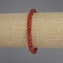 Náramek z karneolu, broušené rondely, 6×4 mm