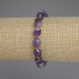 Náramek z ametystu Ševron brusované korálky, průměr 10×8 mm, 5 mm ±, 3 mm ±, délka 18 cm ±, na elastické šňůře