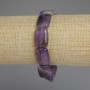 Náramek z ametystu s pravoúhlými články, průměr 18×13 mm, délka 18 cm (+/-), strečový