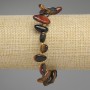 Náramek z tygřího oka, býčího oka a sokolího oka, korálky ve tvaru motýla, průměr 10–15×5–7 mm, délka 18 cm, elastický