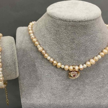 Sada šperků ze sladkovodních perel 4,5×4–6,5×6 mm