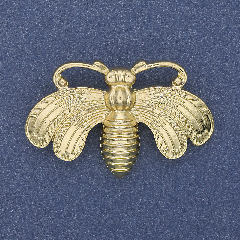 Motýlí brož ze zlatistého kovu 50×33 mm+