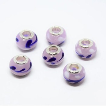 Намистина Пандора пластик, діаметр 14х11мм, діаметр 4, 5мм фас. 6шт