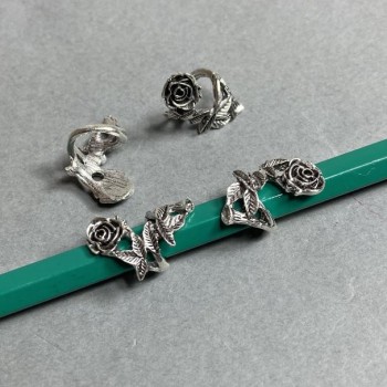 Korálková vložka, barva kovu stříbrná, průměr 20×12 mm ± otvor 8 mm ± balení 20 g ~16 ks