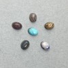 Kabošonový sortiment (tyrkys, jaspis, achát, sodalit) 8×6 mm ± 6 ks
