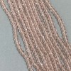 Korálky z Českého křišťálu, růžové, průhledné, na niti broušené rondely, průměr 6×5 mm +-, délka 42 cm +