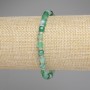 Náramek z broušeného achátu – kubíky 5×5 mm, rokajl 3 mm, délka 18 cm, pružný