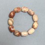 Náramek z pustelného jaspisu barilové korálky 17×13 mm, délka 18 cm