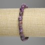 Náramek z achátu fasetovaný, korálky 7–9 × 7 mm, 5 mm ±, délka 18 cm, elastický