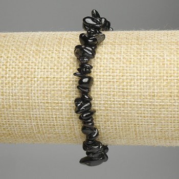 Náramek z achátu, zrníčko, průměr 6–10×2–3 mm, délka 18 cm, elastický