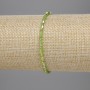 Náramek z českého křišťálu – broušené cylindry 5×3 mm ± a korálky 2 mm ±, délka 18 cm, elastický