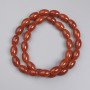 Korálky karneolu barilové, průměr 12×8 mm, na niti, délka 39 cm+