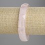 Náramek z růžového křemene, brusované články 12×12 mm, délka 18 cm, elastický