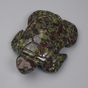 Suvenýrová soška Želva z jaspisu Krev Draka 55×42×18 mm+