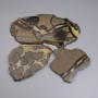 Suvenýrová deska z přírodního kamene septarie 113×90×10 mm (různé velikosti) (Cena za 100 g)