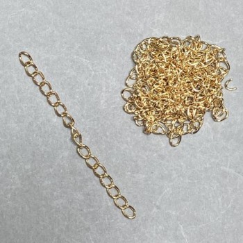 Prodlužovací řetízek 7 cm – barva kovu: zlato, povrchová úprava (34 g + -)