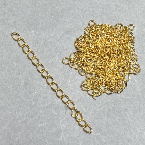 Doplňkový prodlužovací řetízek 5 cm + - barva kovu žluté zlato povrch (29 g + -)