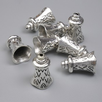 Koncovka na korálek, barva kovu: stříbrná, průměr 17×11 mm ± otvor 1 mm ± balení 20 g (~8 ks)