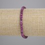 Náramek z rubínu – broušené kubíky 4×4 mm, délka 18 cm, elastický