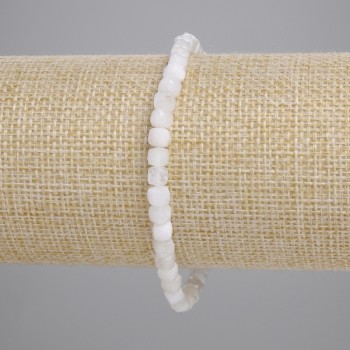 Браслет Адуляр гранований кубик 4х4мм+-, довжина 18см+- стрейч