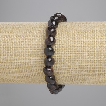 Браслет Гранат галтівка, діаметр 7, 5-9х8мм+-, довжина 18см+- стрейч