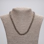 Náhrdelník z kouřového topazu, broušené kuličky, průměr 6 mm, délka 45 cm, se zapínáním