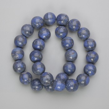 Korálky z houbového korálu hladká kulička, průměr 14 mm, délka 42 cm, na vlascu