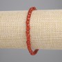 Náramek z karneolu, broušené kubíky 4×4 mm, délka cca 18 cm, strečová šňůra