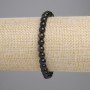 Náramek ze slunečního obsidiánu, hladké korálky, průměr 6 mm, délka 18 cm, na pružném provázku