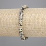 Náramek z dalmatinského jaspisu, cylindrické korálky o průměru 6×6 mm ± (elastický), délka 18 cm+