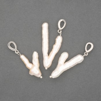 Кулон Перли барочні з відтінком "бензин" 21-33х15-17мм +-, довжина 40мм+- (асорті розмір)