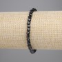 Náramek z černého turmalínu – brusované kostky 4×4 mm, délka 18 cm ±, elastický