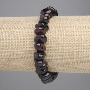 Браслет Гранат галтівка 10-13х4-6мм+-, довжина 18см +- стрейч