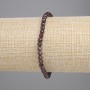 Náramek z granátu s broušenými korálkami 4 mm, délka 18 cm, elastický