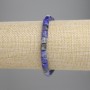 Náramek ze sodalitu, cylindrické korálky 6×6 mm, délka 18 cm, elastický