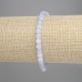 Náramek z modrého achátu, broušené kubické korálky, průměr 5 × 5 mm, délka cca 18 cm, elastický