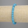 Náramek z akvamarínu s hladkými kuličkami, průměr 6 mm ±, délka 18 cm ±, elastický