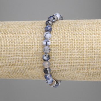 Браслет Агат Вени Дракона гладка кулька, діаметр 6мм+-, довжина 18см+- стрейч