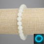 Náramek z onyxu (tyrkysové světlo) hladké kuličky, průměr 8 mm ±, délka 18 cm ±, elastický