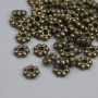 Bronzová korálková vložka, barva kovu bronz, průměr 5,5×1,5 mm ± otvor 2 mm ± balení ≈ 48 ks