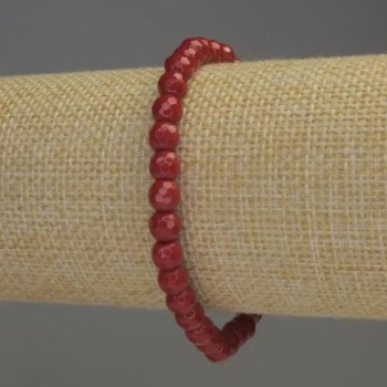 Браслет Корал гранована кулька, діаметр 6мм+-, довжина 18см стрейч